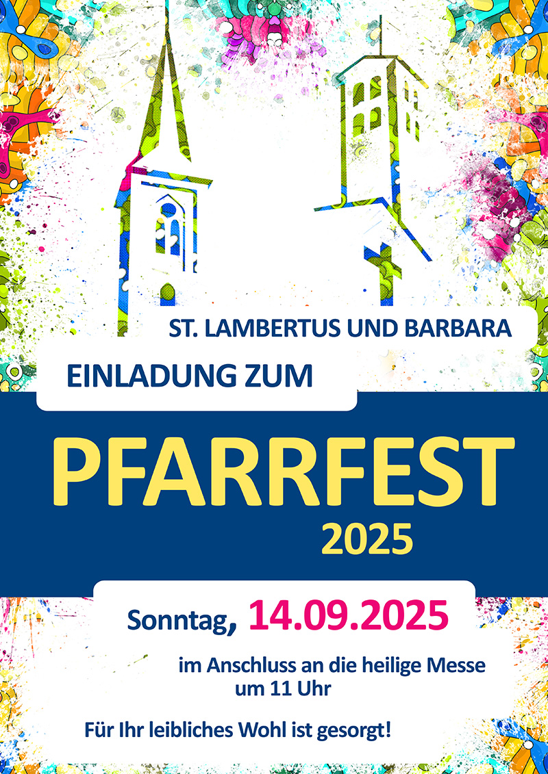 Plakat Pfarrfest St Lambertus und Barbara 2025 (c) Christoph Peters