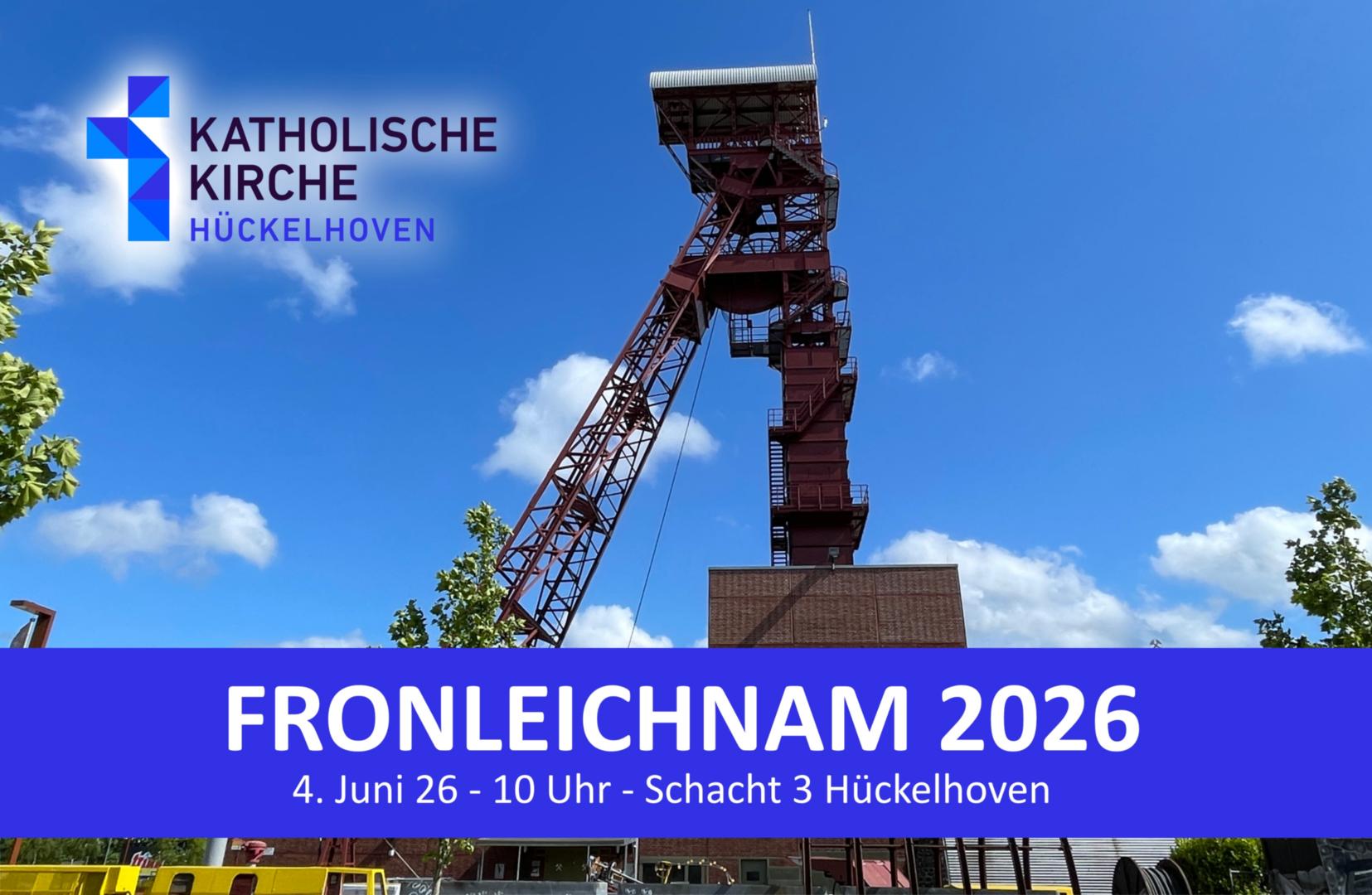 Neuer Ort für ein traditionsreiches Fest: Am Förderturm von Schacht 3 in Hückelhoven feiern die neun Gemeinden des Pastoralen Raumes in diesem Jahr gemeinsam Fronleichnam. (c) Christoph Peters